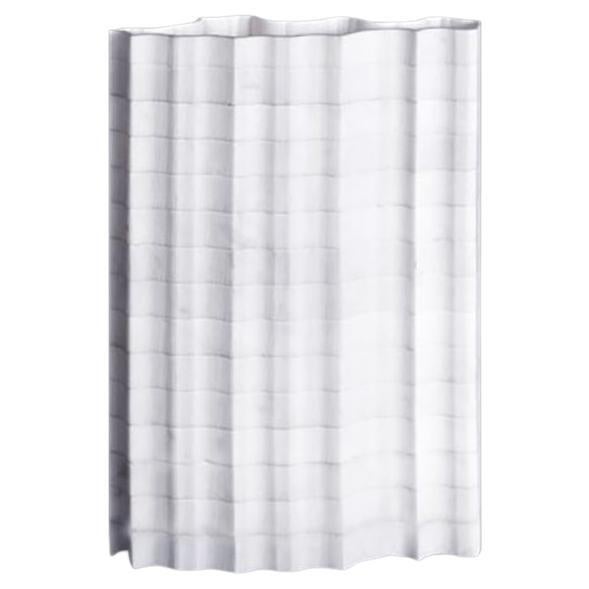 Dekorative Vase Stripes A1 aus Statuario-Marmor von Bufalini Marmi