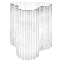 Lampe de table décorative Stripes A4 en marbre blanc Afyon by Bufalini Marmi