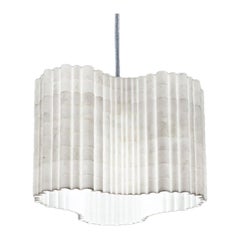 Stripes A6 Decorative Hanging Lamp in Afyon White Marble by Bufalini Marmi