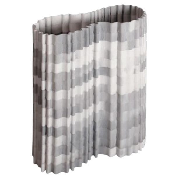 Dekorative Vase Stripes B2 aus geschliffenem Marmor Striato Olimpico von Bufalini Marmi