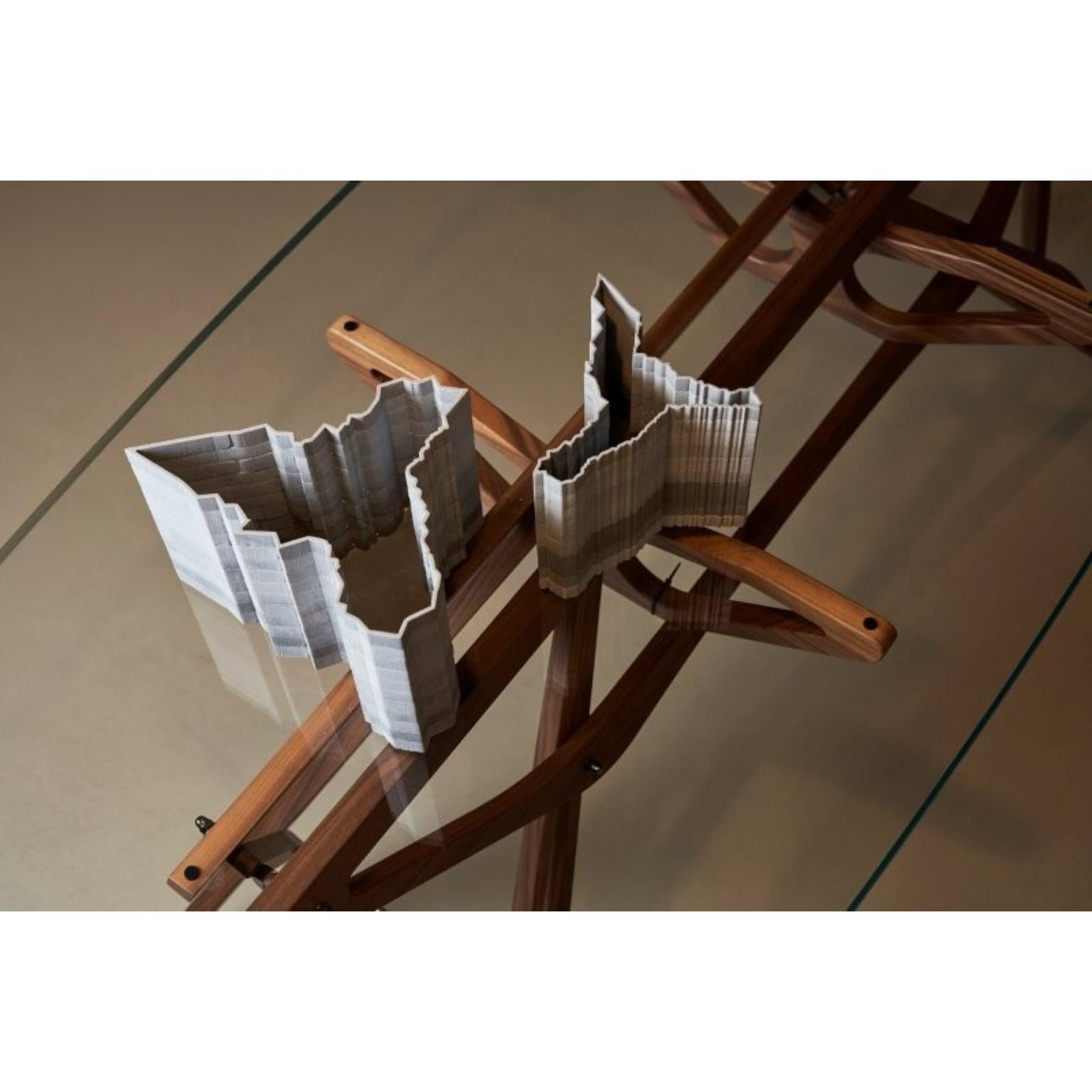 Dekorative Vase Stripes D3 aus Bardiglio-Marmor von Bufalini Marmi im Zustand „Neu“ im Angebot in Geneve, CH