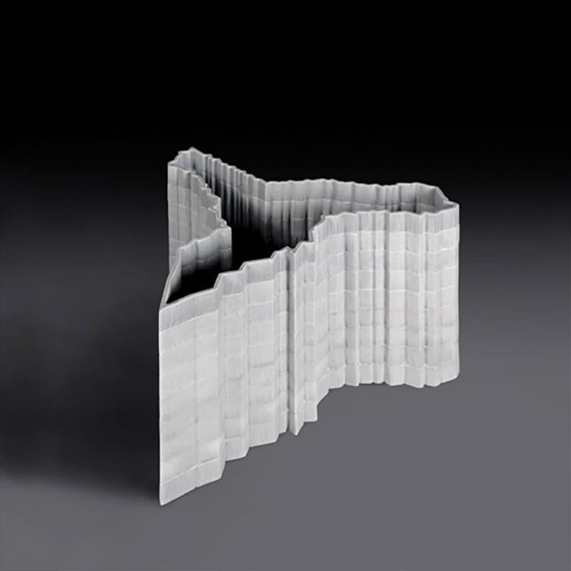 Dekorative Vase Stripes D4 aus Bardiglio-Marmor von Bufalini Marmi im Angebot 3