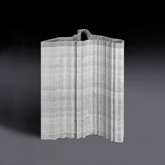 Stripes D4 Decorative Vase in Bardiglio Marble by Bufalini Design