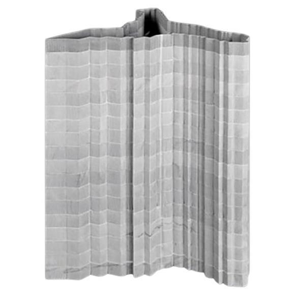 Dekorative Vase Stripes D4 aus Bardiglio-Marmor von Bufalini Marmi