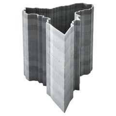 Dekorative Vase Stripes D5 aus Bardiglio-Marmor von Bufalini Marmi