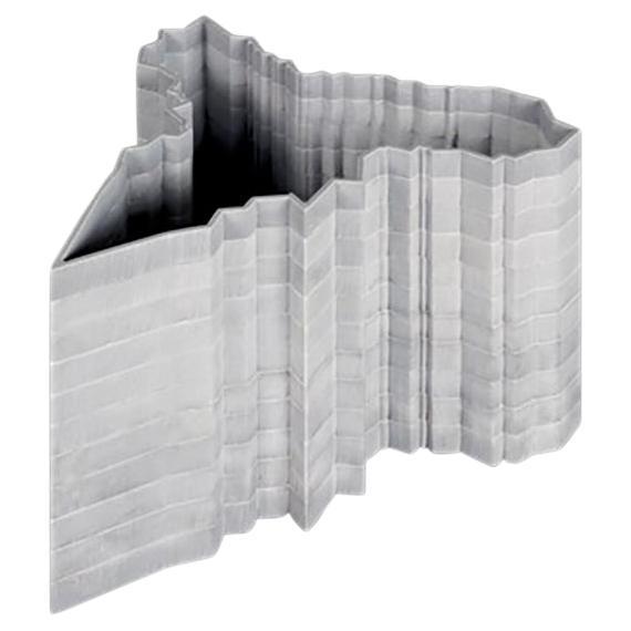 Dekorative Vase Stripes D6 aus Bardiglio-Marmor von Bufalini Marmi