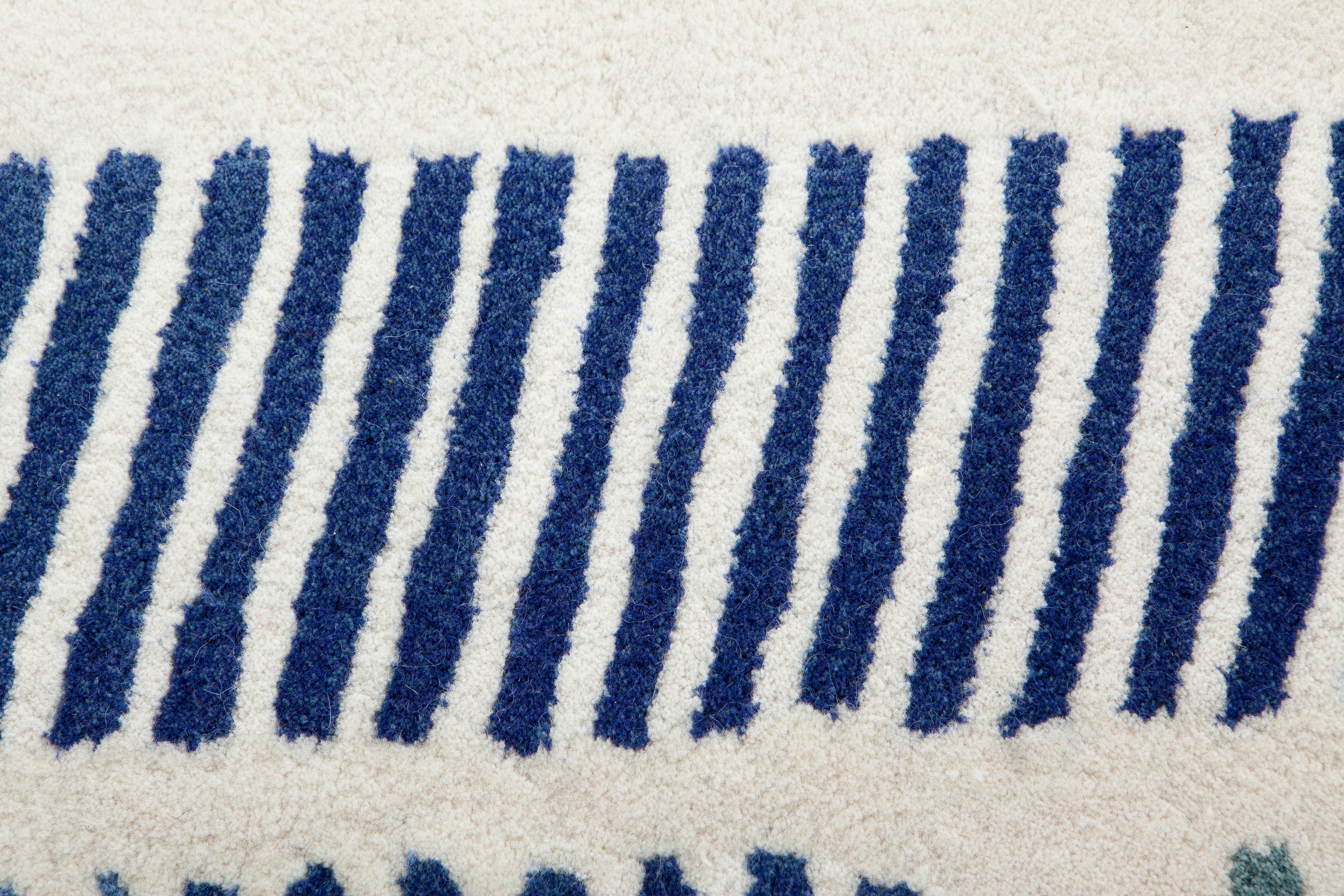 Other Stripes, Handtufted, Wool, Aoi Huber Kono For Sale