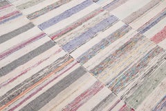 Stripes Multicolor Handmade Vintage Kilim Wool Rug