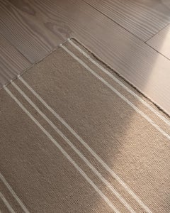 Stripes Sand/Cream Rug Modern Dhurrie/Kilim Rug in Scandinavian Design