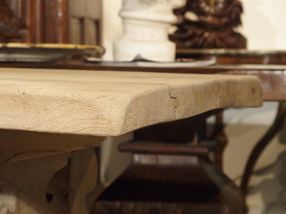 Stripped Antique Tuscan Oak Dining Table, Late 19th Century 5