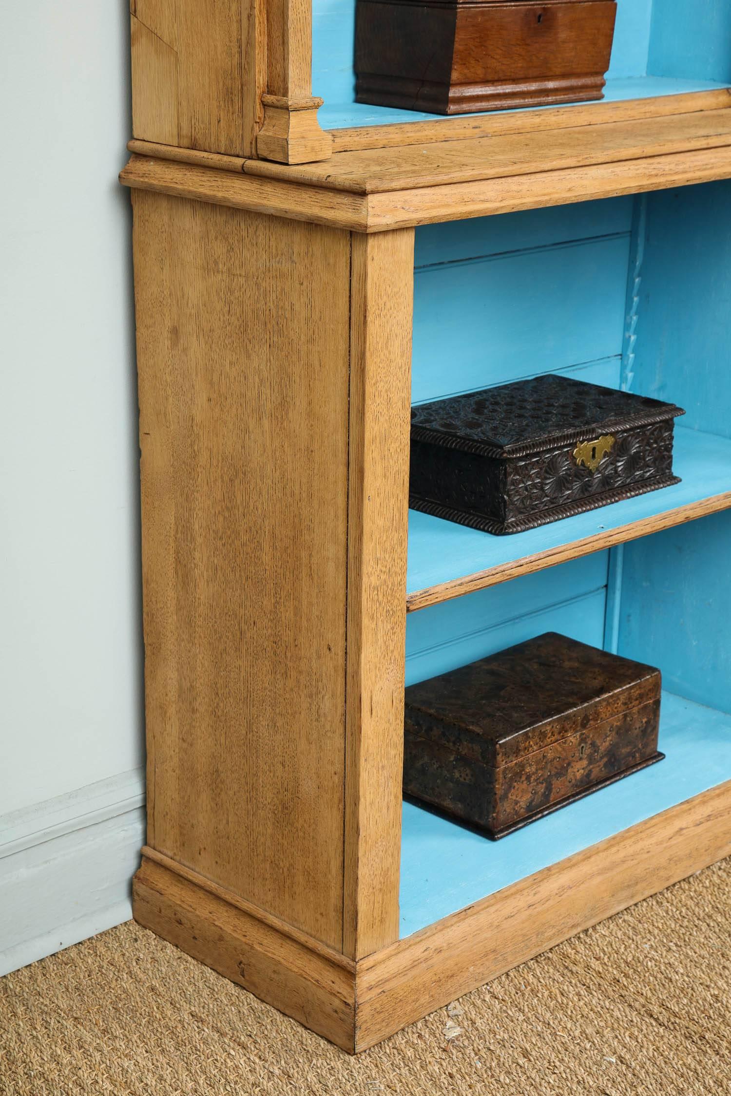 19th Century Stripped Oak Reform Movement Bookcase