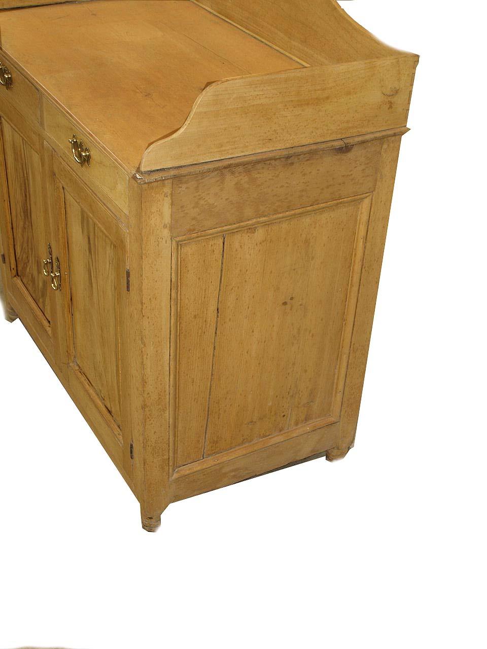 English Stripped Pine and Beech Cabinet For Sale