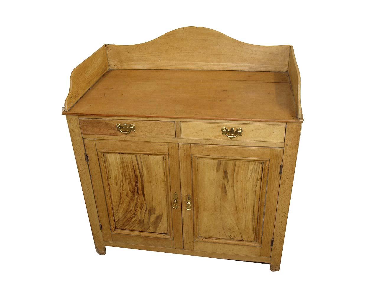 Turned Stripped Pine and Beech Cabinet For Sale