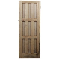 Stripped Pine Nine Panel Door, 20th Century