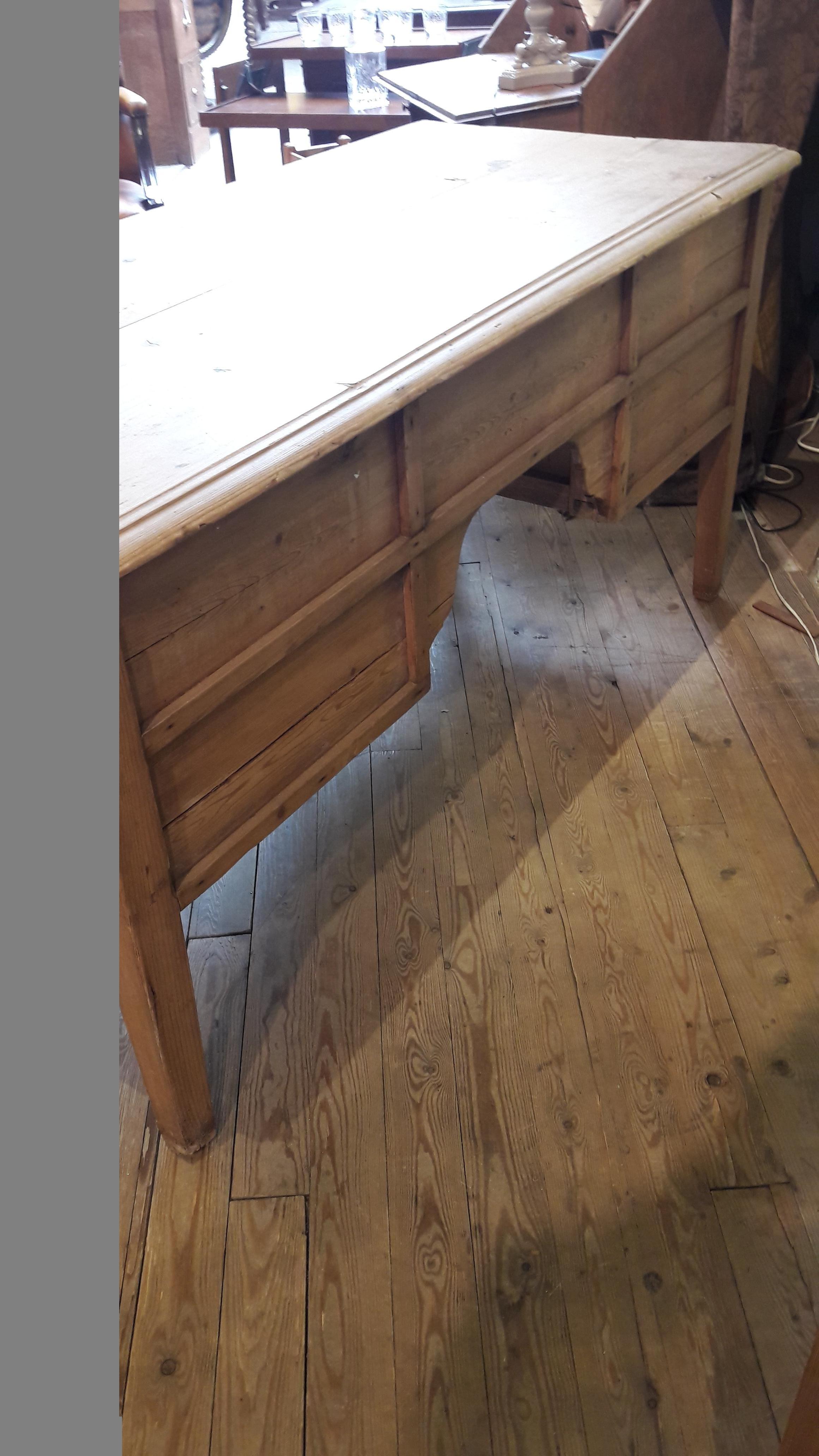 20th Century Stripped Pine Writing Table For Sale