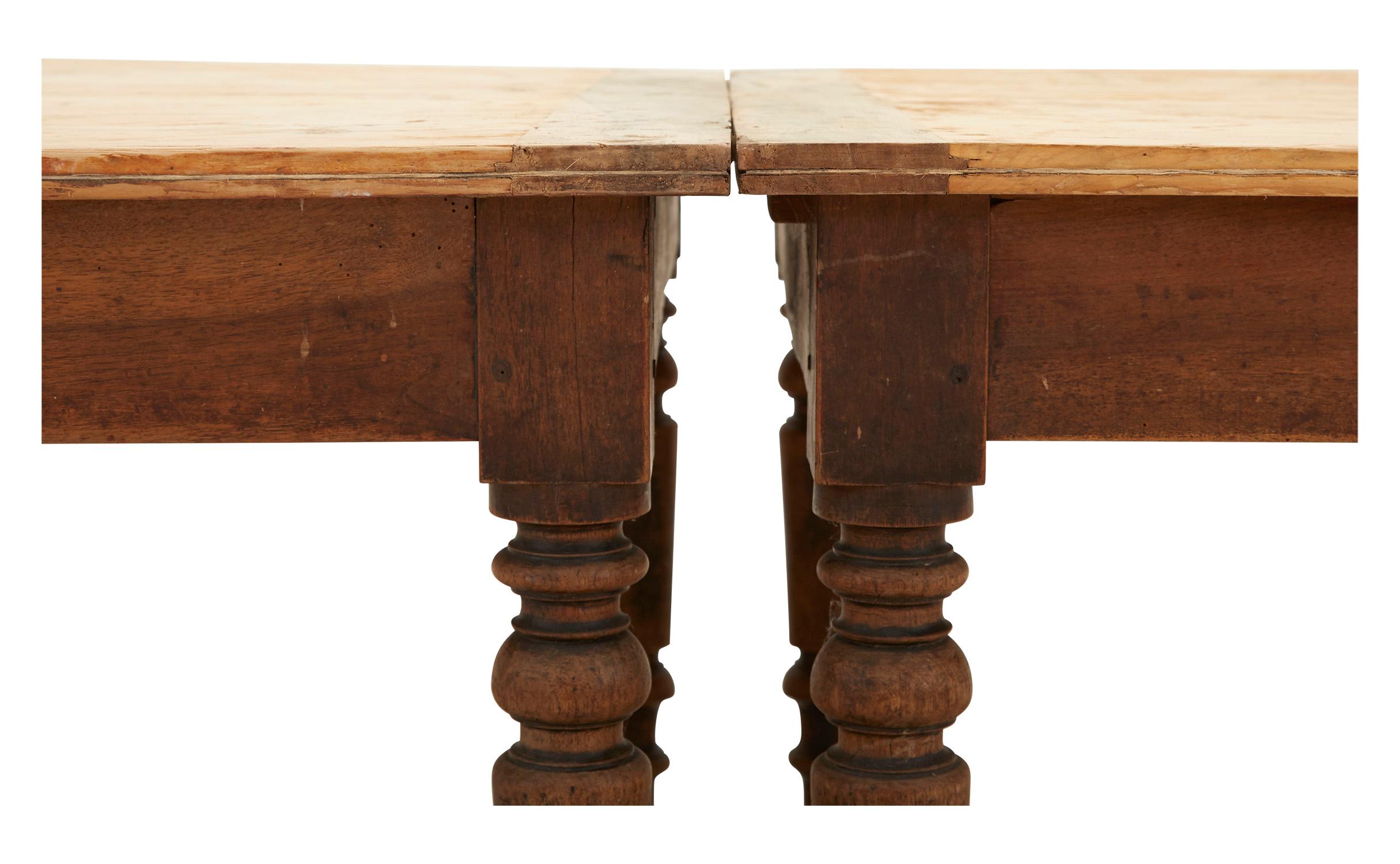 Stripped Wood Top Two-Piece Schoolhouse Lunch Table 1