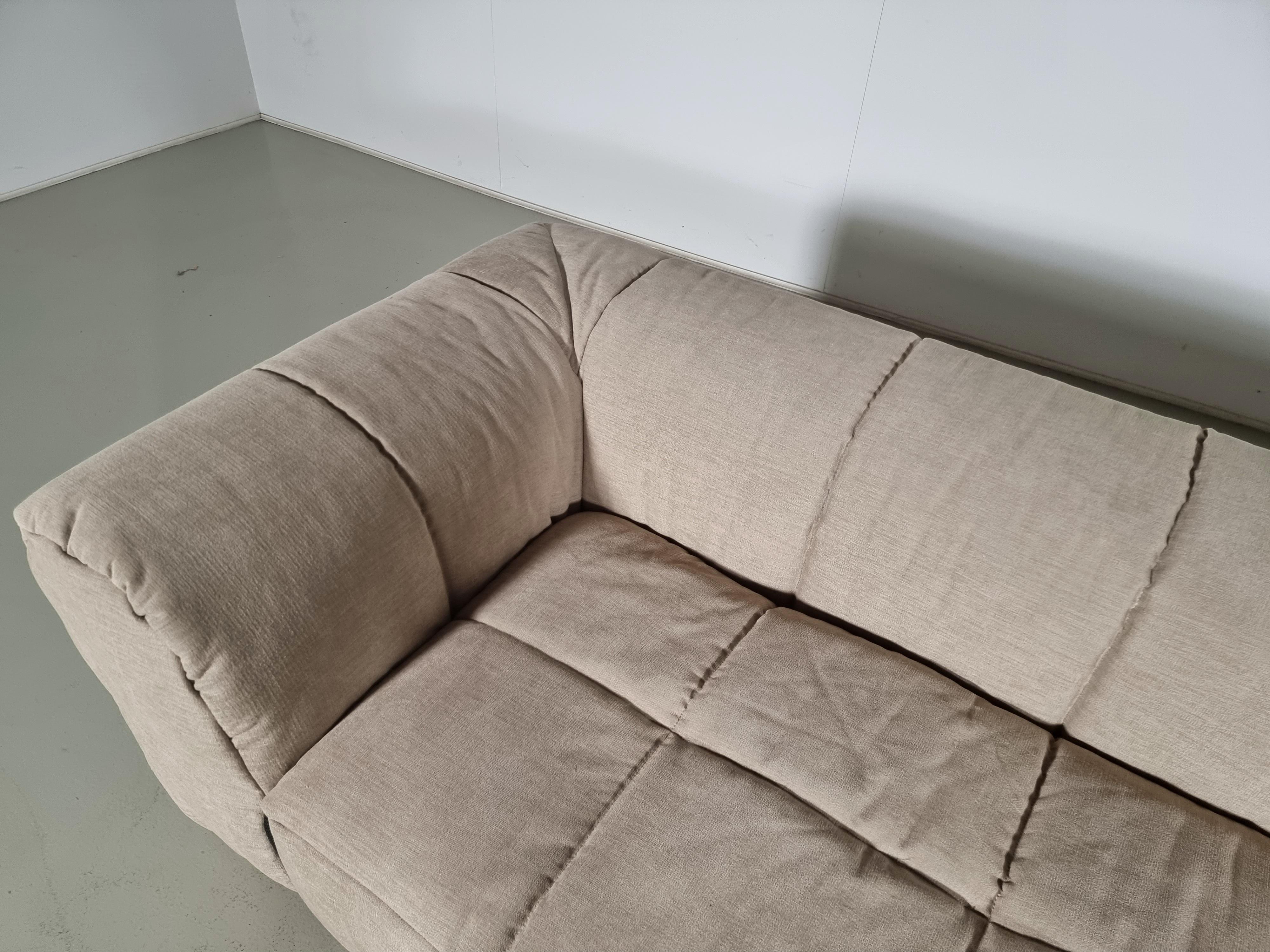 Strips Modular Sofa in cream stain resistant fabric by Cini Boeri for Arflex 1
