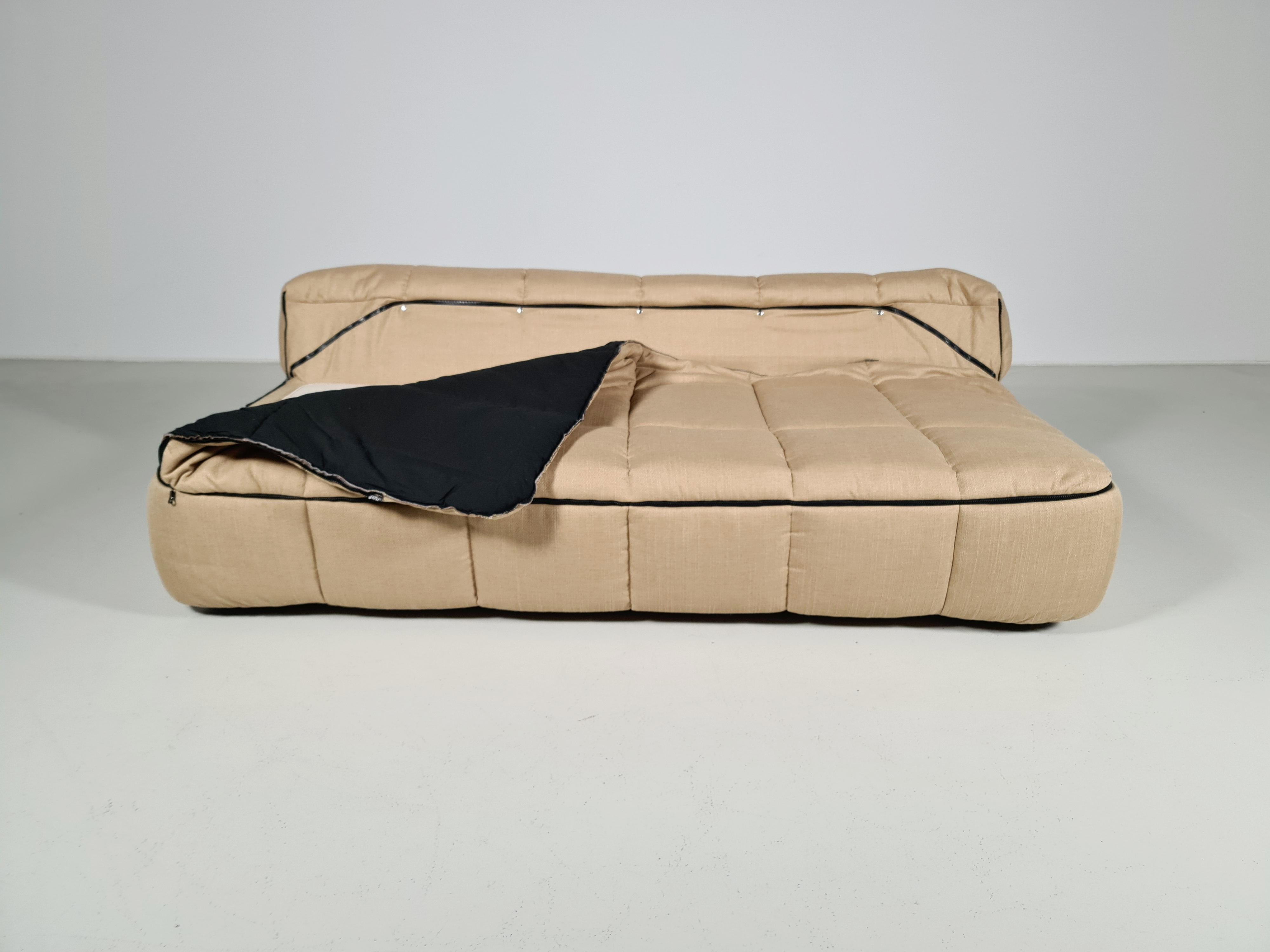 Fabric Strips Sofa Bed by Cini Boeri for Arflex, 1970s
