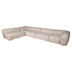 Strips Sofa in original pink checkered fabric by Cini Boeri for Arflex, 1970s