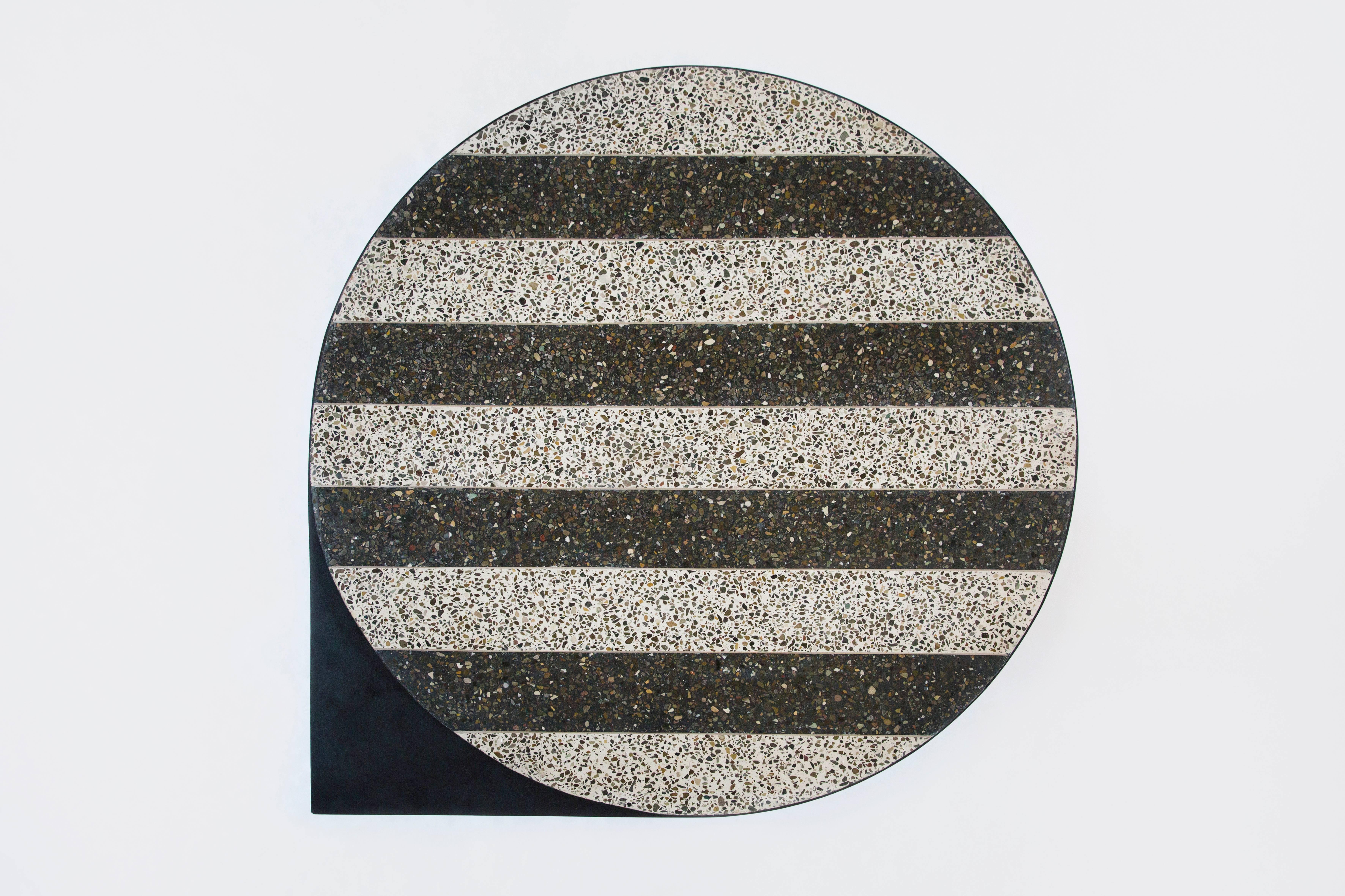 Modern Stripy Mosaic Brass Table, Rooms