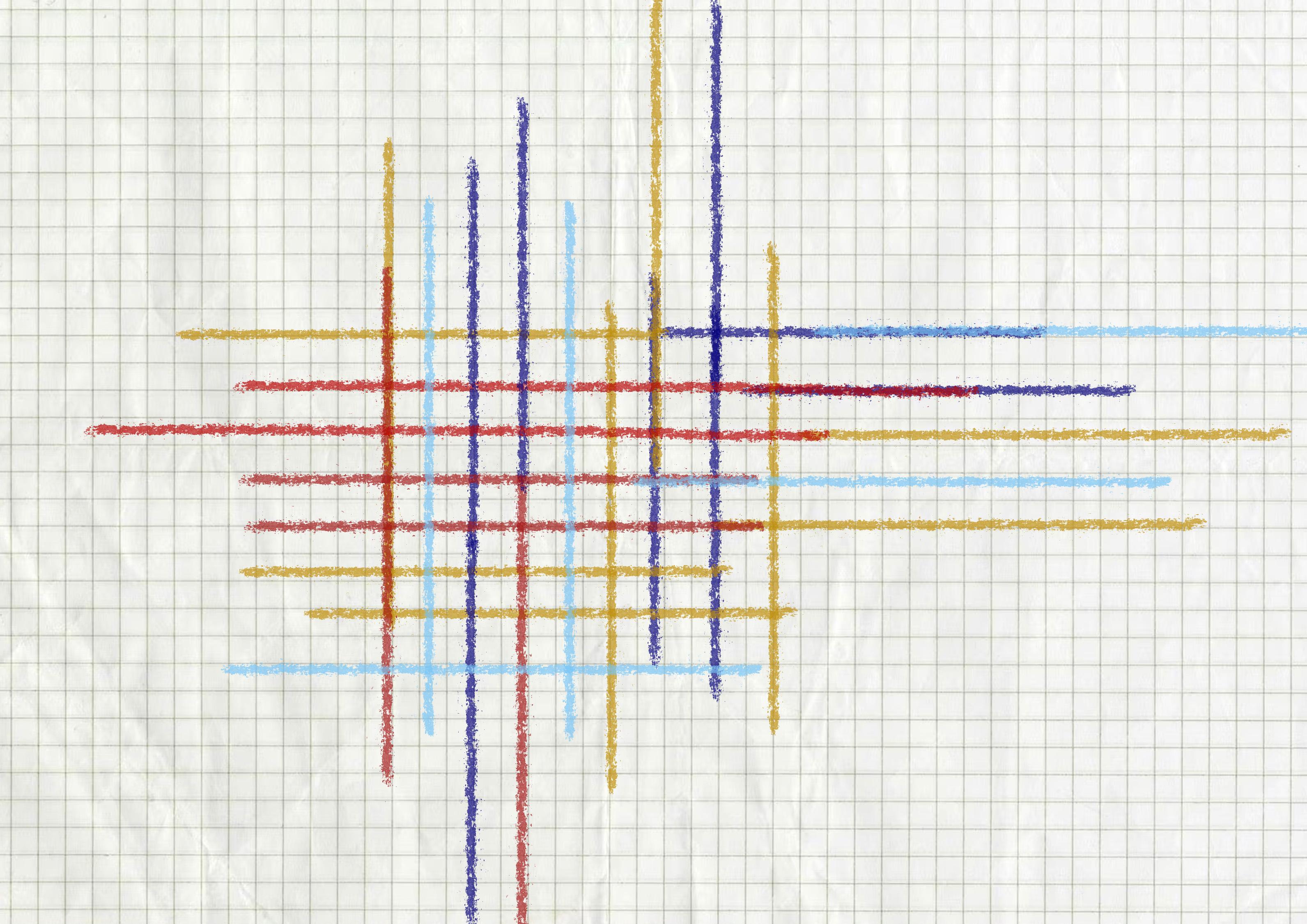 Strokes Multicolored hand-tufted runner rug offers a playful interpretation of the classic grid pattern through the use of cheerful colors. Each line, tufted by skilled artisans, resembles a child's joyful scribble, imbued with a vibrant color