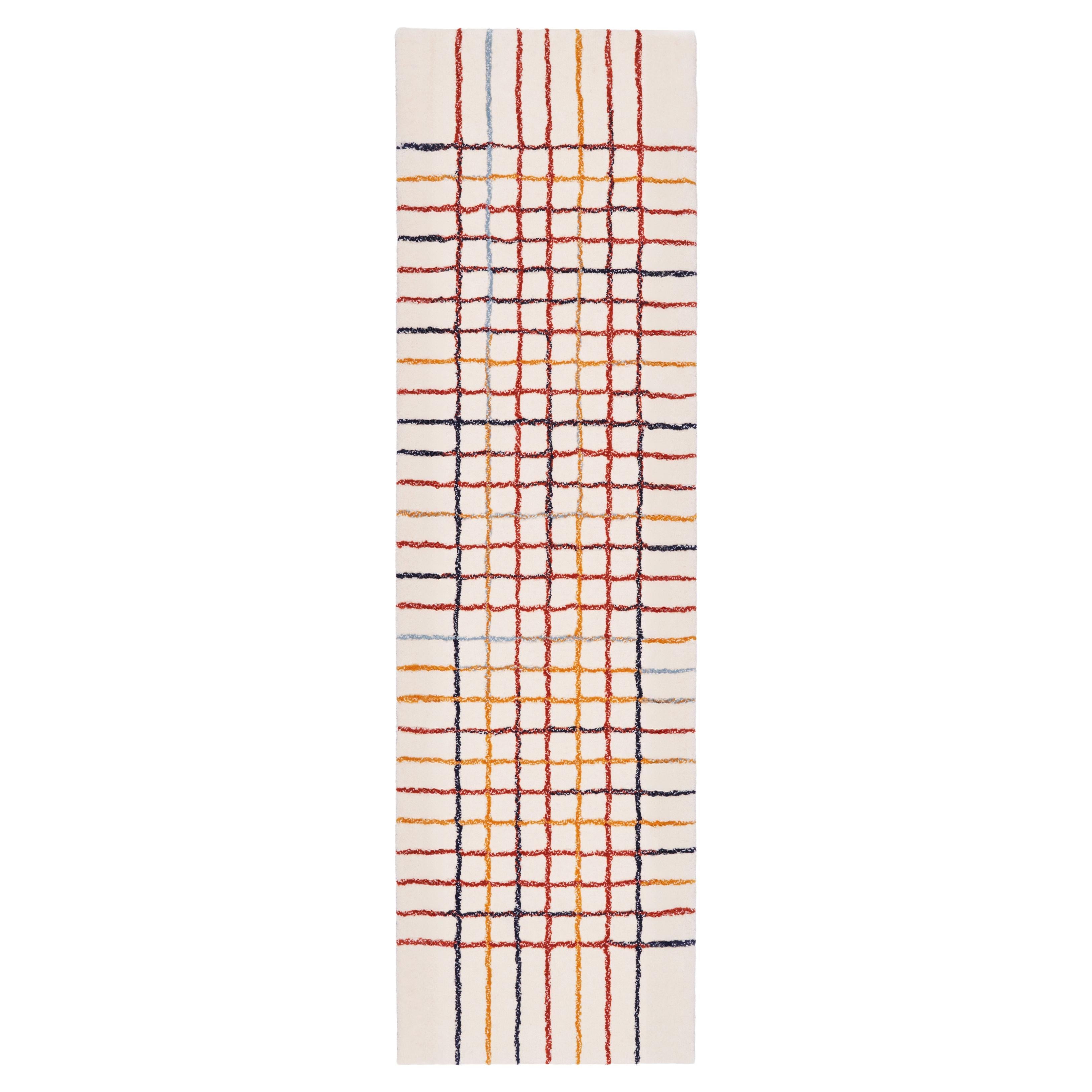 Strokes Runner Hand-tufted Wool Rug Multicolored