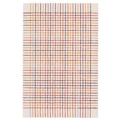 Alfombra de lana Strokes Tejida a mano Multicolor Grande