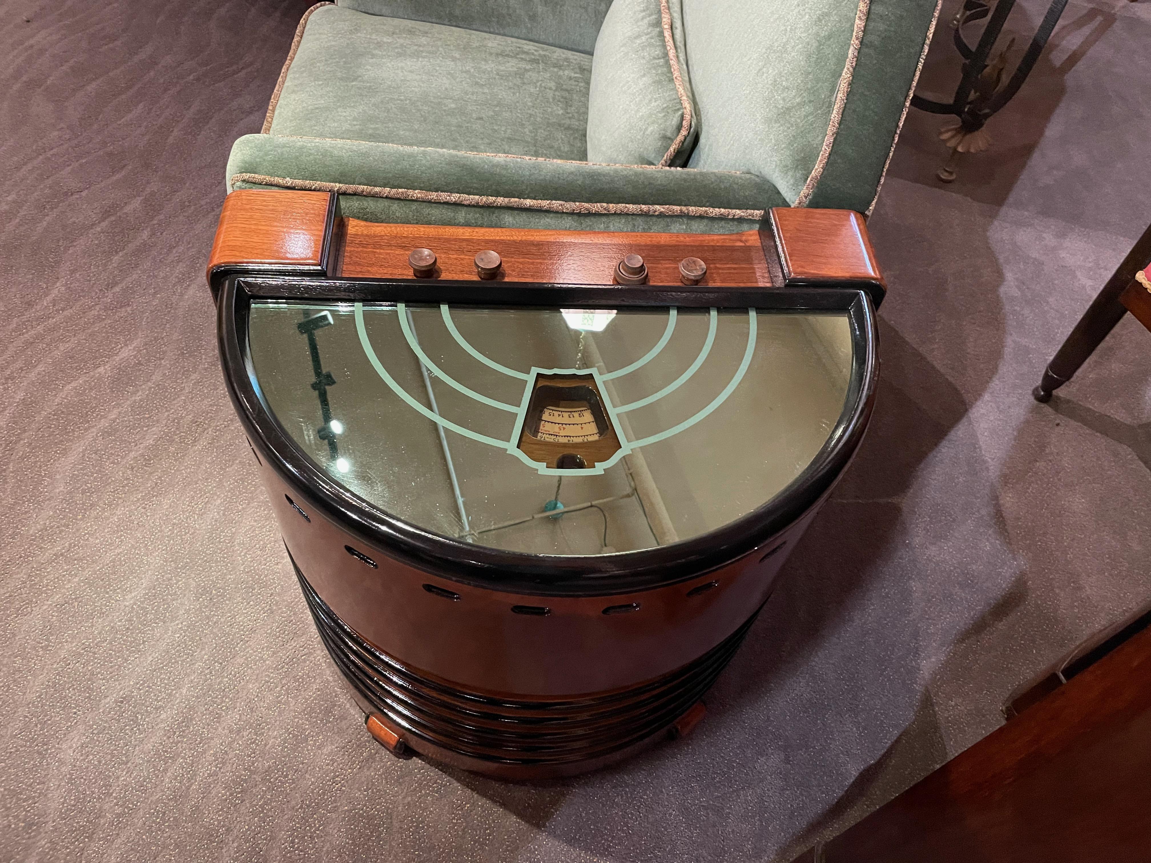 American Stromberg-Carlson 231-R Chairside Tube Radio Bluetooth '1937' Rare Teal Mirror