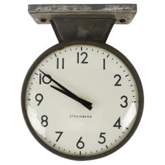 Reloj contador industrial Stromberg de dos caras