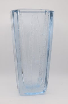 STROMBERGSHYTTAN 1950-60 Sweden Laila Von Wendel Decorative Art Glass Vase