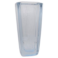 STROMBERGSHYTTAN 1950-60 Sweden Laila Von Wendel Decorative Art Glass Vase