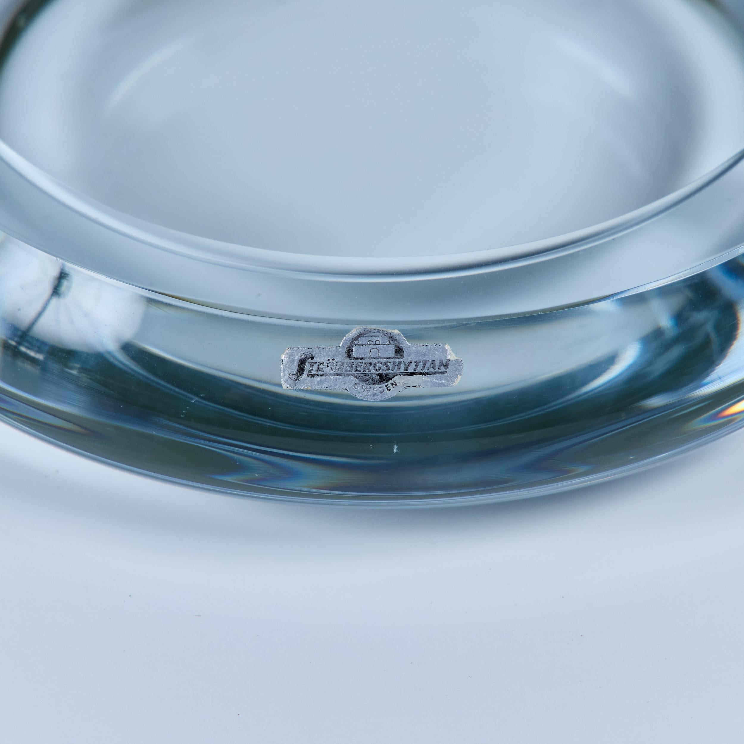 Strömbergshyttan Glass Ashtray For Sale 7