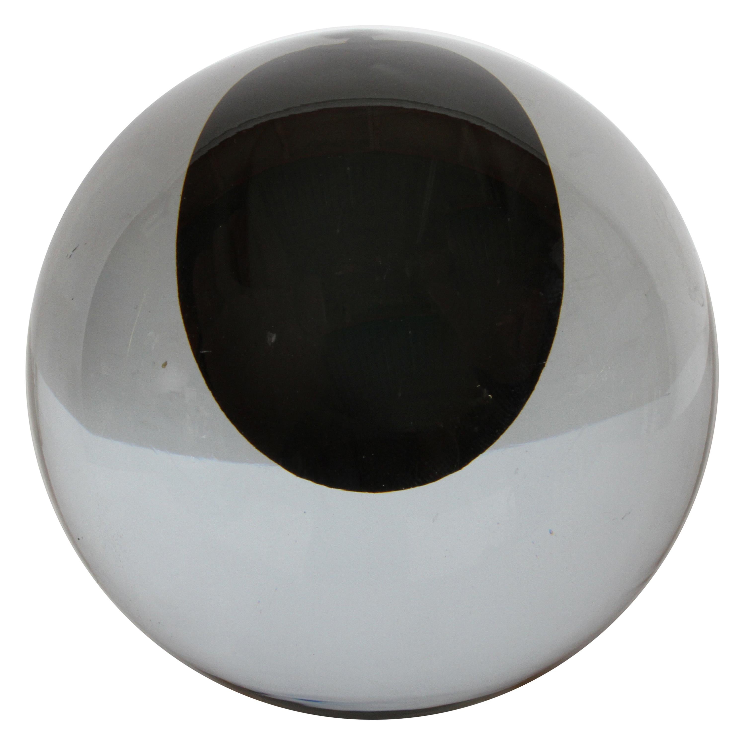 Strombergshyttan Mid Century Spherical Orb Glass Paperweight