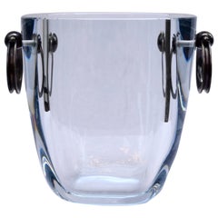 Strömbergshyttan Sweden Blue Glass Ice Bucket