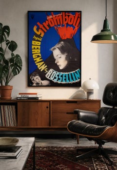 Stromboli 1950 Swedish Film Poster, Gösta Åberg