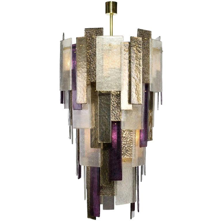 Stromboli Chandelier with Murano Glass For Sale