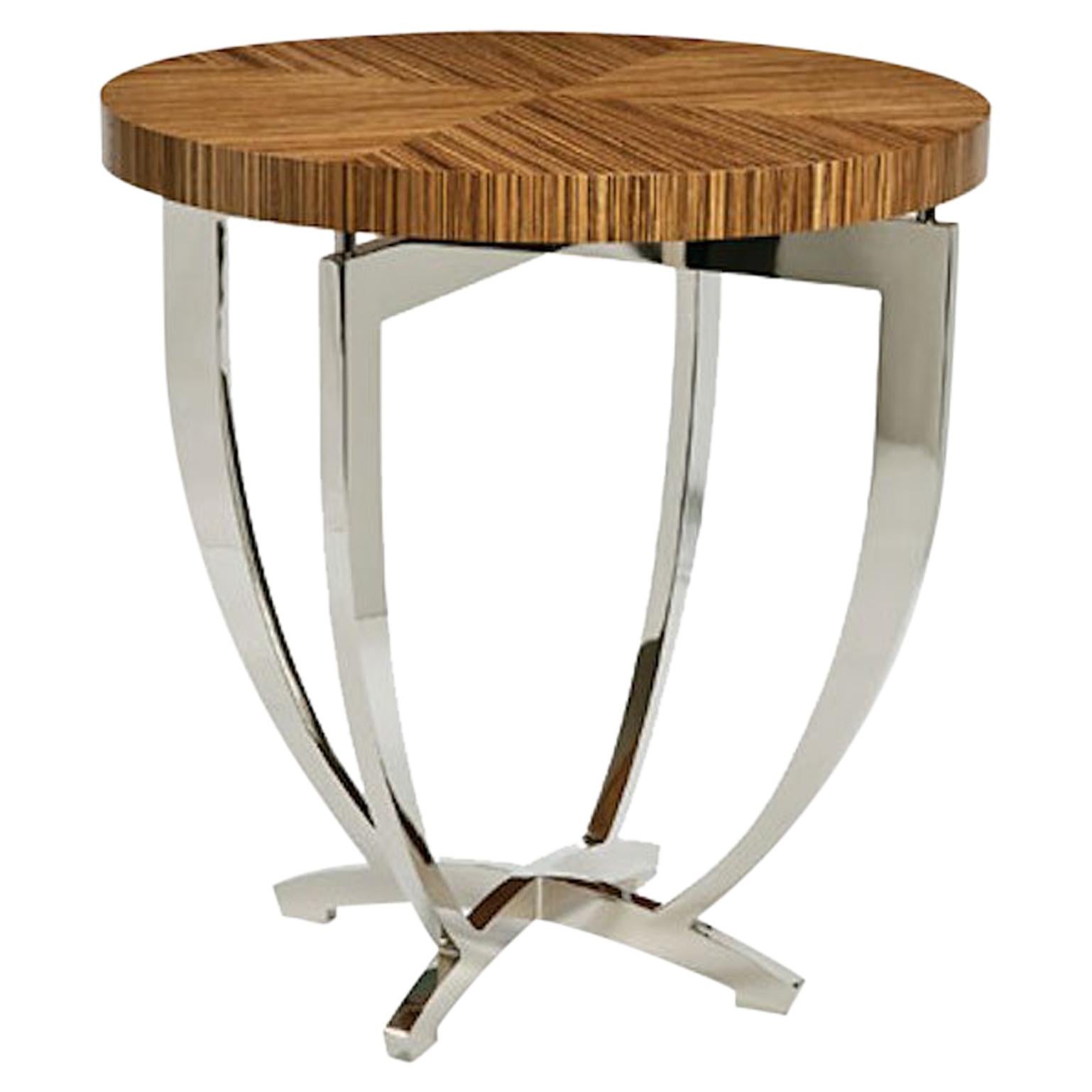 Stromboli Occasional Table with Wooden Top by Powell & Bonnell For Sale