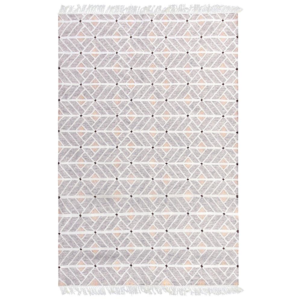 Strong But Soft Customizable Helden Weave Rug in Grey Large For Sale