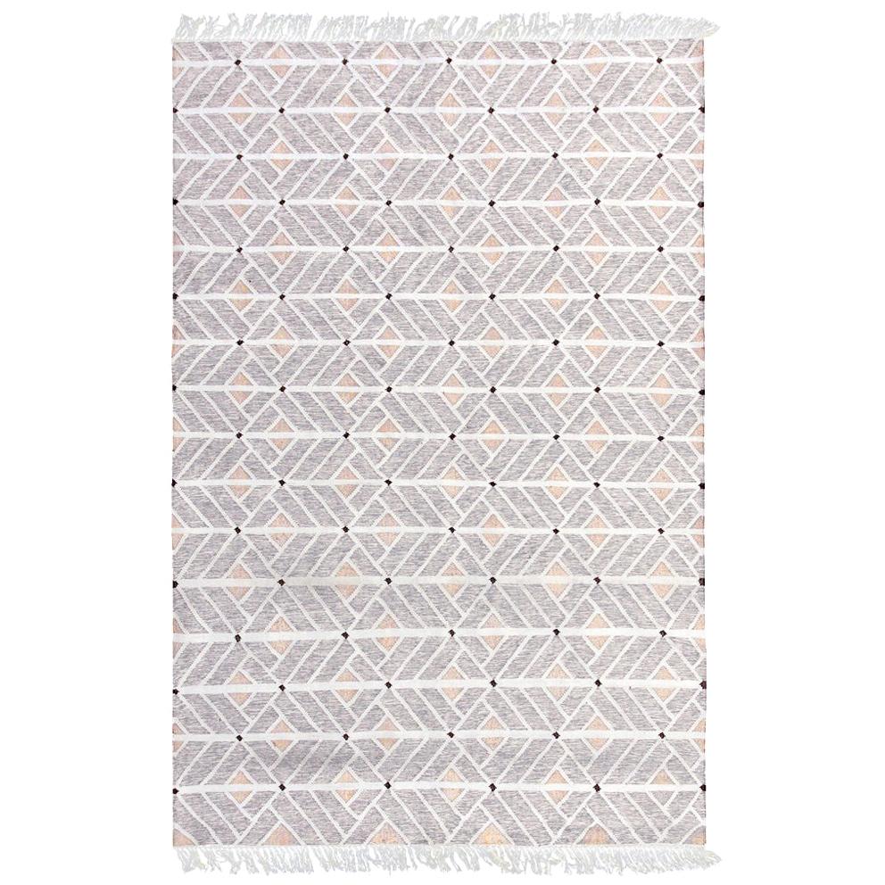 Strong But Soft Customizable Helden Weave Rug in Grey Extra Large