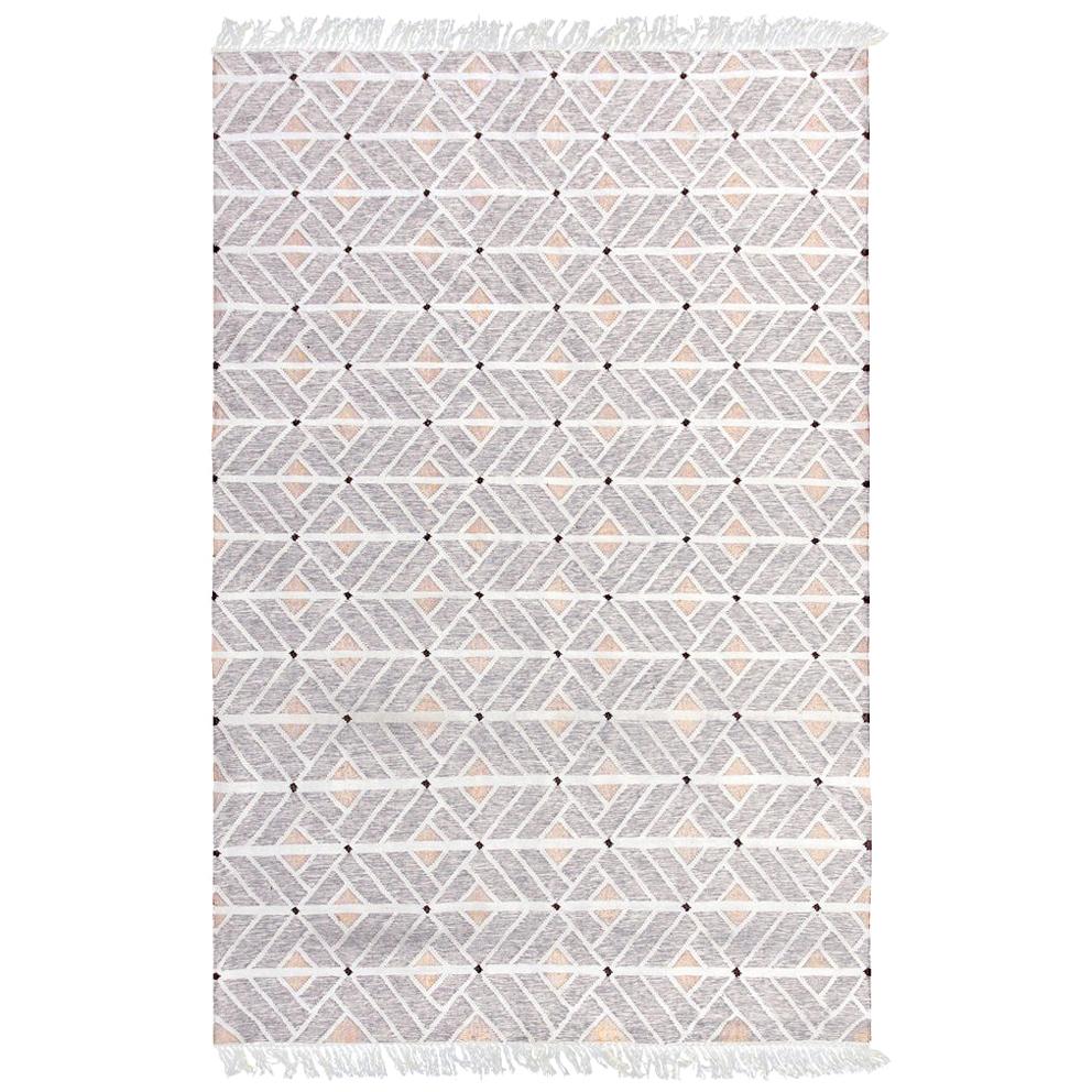 Strong But Soft Customizable Helden Weave Rug in Grey Extra Large