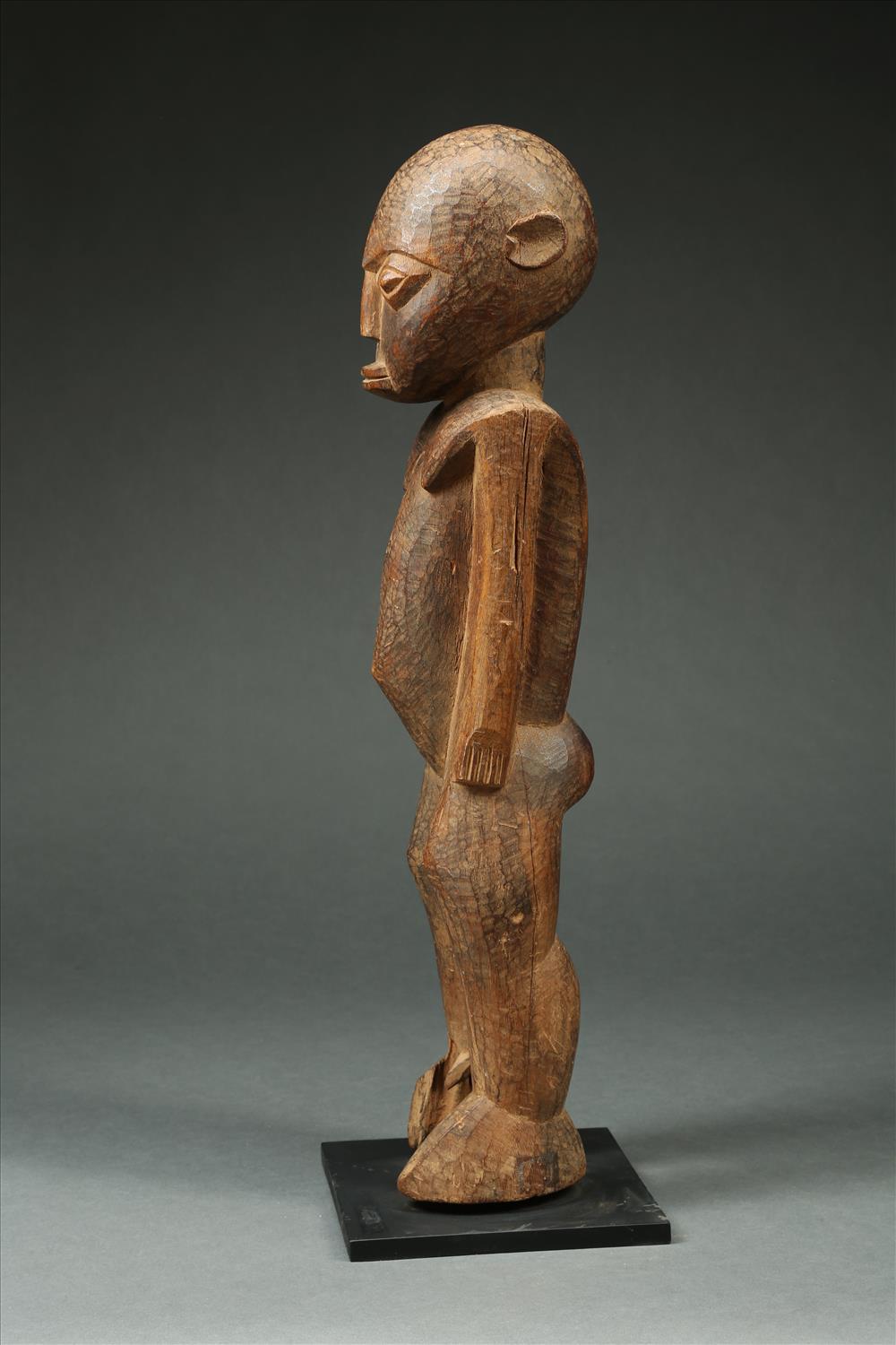 Burkinabe Strong Cubist Lobi Standing Figure Ghana Burkina Faso Africa, Early 20th Century For Sale