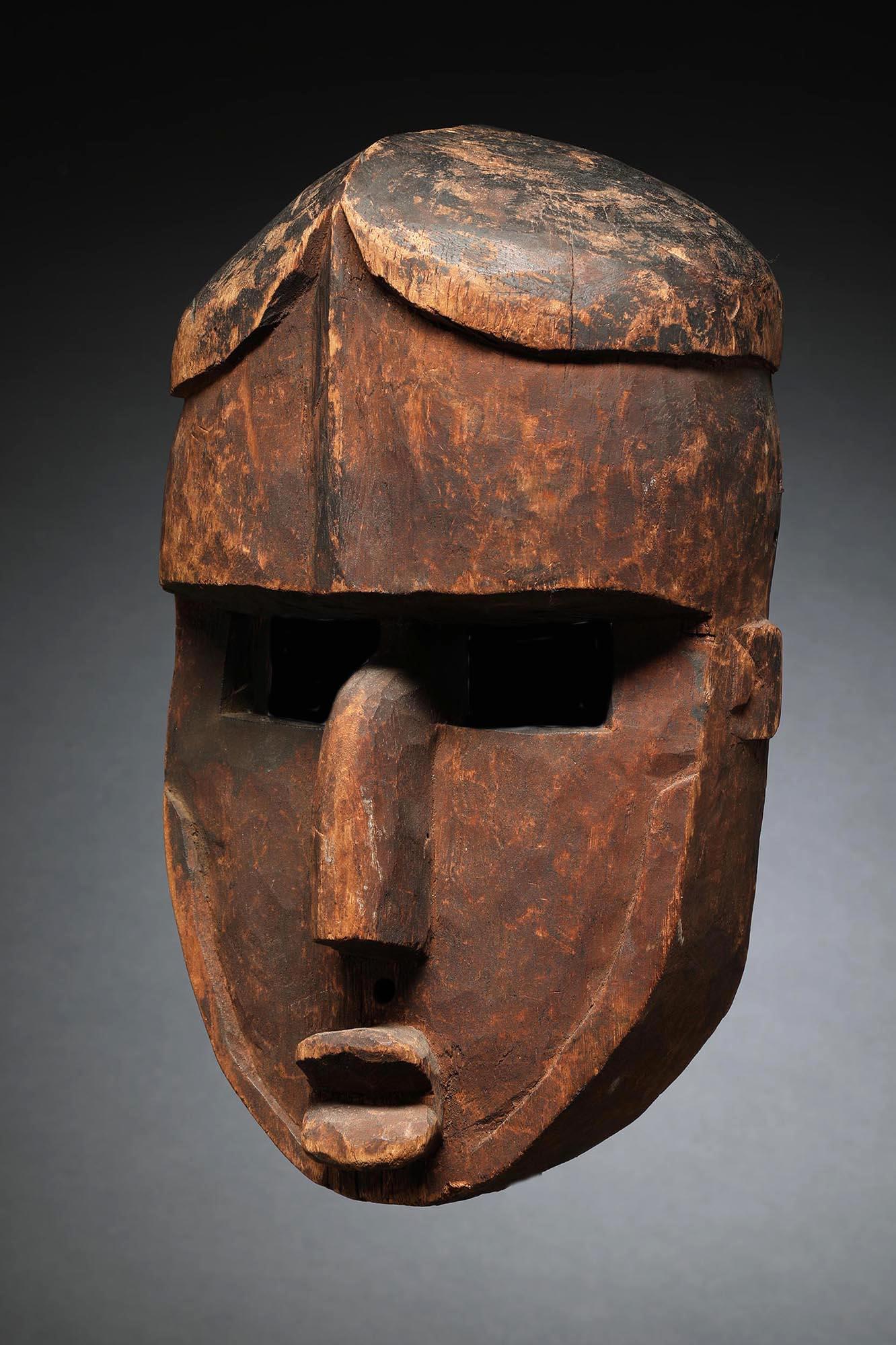 Wood Strong Cubist Lwalwa Mask DRC Congo Zaire Early 20th Century Provenance