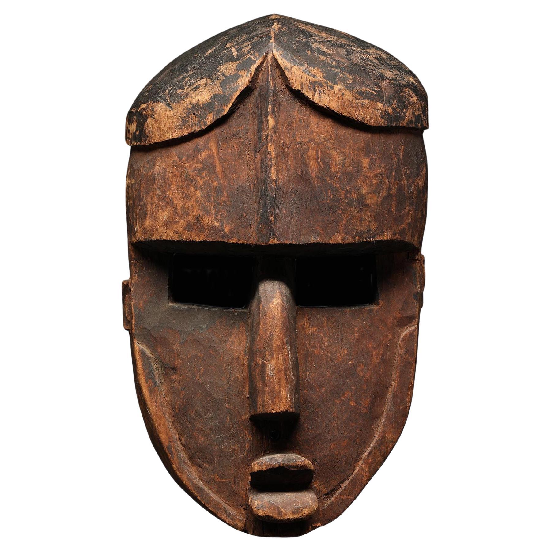 Strong Cubist Lwalwa Mask DRC Congo Zaire Early 20th Century Provenance
