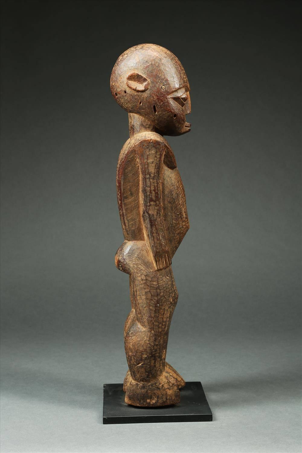 Tribal Strong Cubist Lobi Standing Figure Ghana Burkina Faso Africa Early 20th Century For Sale