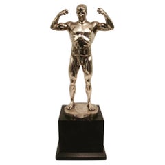 Strong Man Bronze Sculpture Julius Schmidt Felling. Germany circa 1910´s