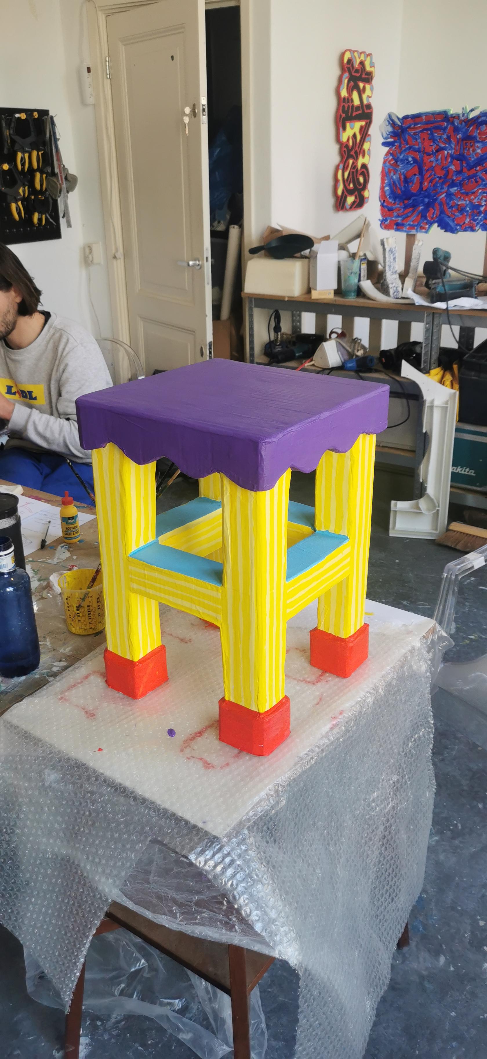 Dutch Strong Paper Stool For Sale