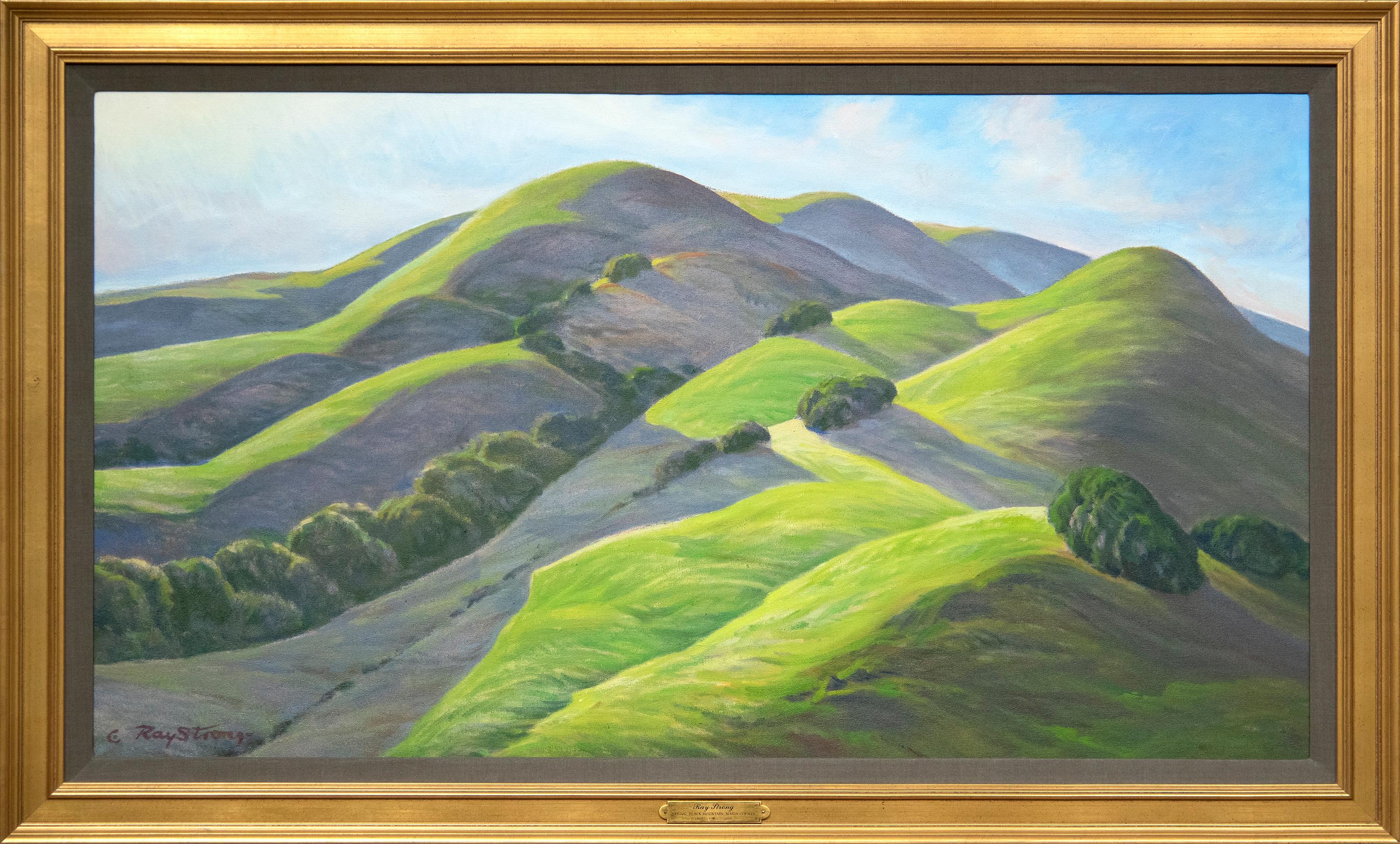 Spring, Black Mountain, Marin County - Painting by STRONG, RAY STANFORD