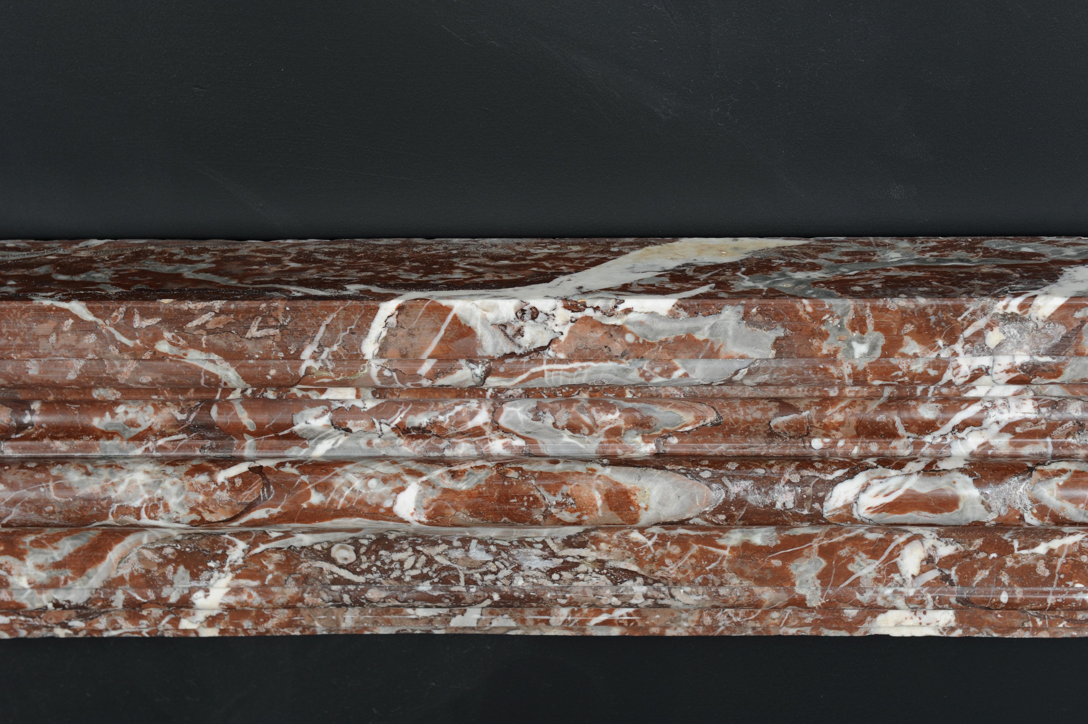 Strong Red Marble Bolection Fireplace Mantel 5