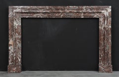 Strong Red Marble Bolection Fireplace Mantel