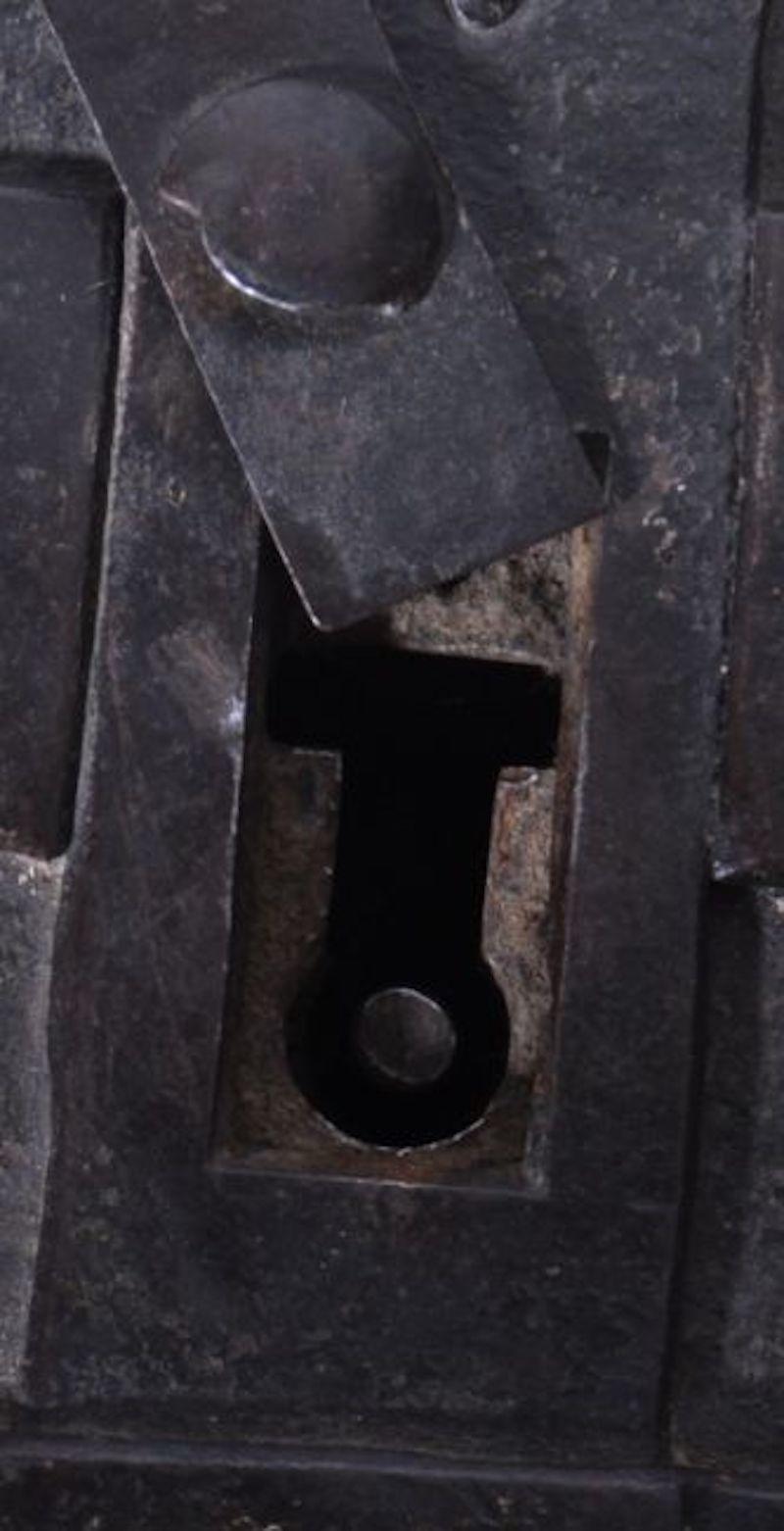 Strongbox Safe Chest Iron Painted Armada 12 bolt lock Nuremberg Renaissance For Sale 1